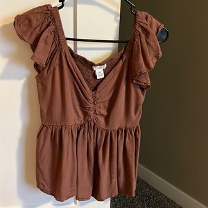 Rustic maroon colored blouse